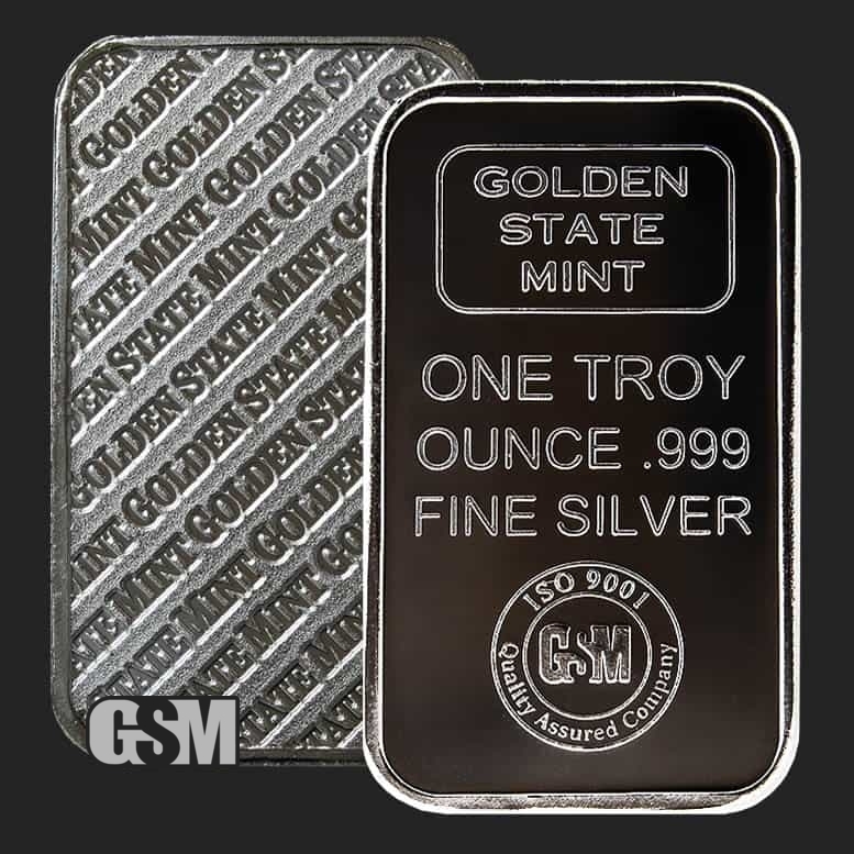 Golden State Mint 1 Oz Silver Bars - 1 Oz Silver Bar