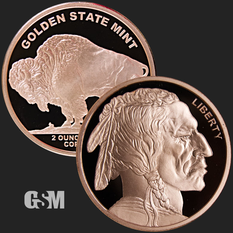 Buffalo And Indian 2oz Copper Round 