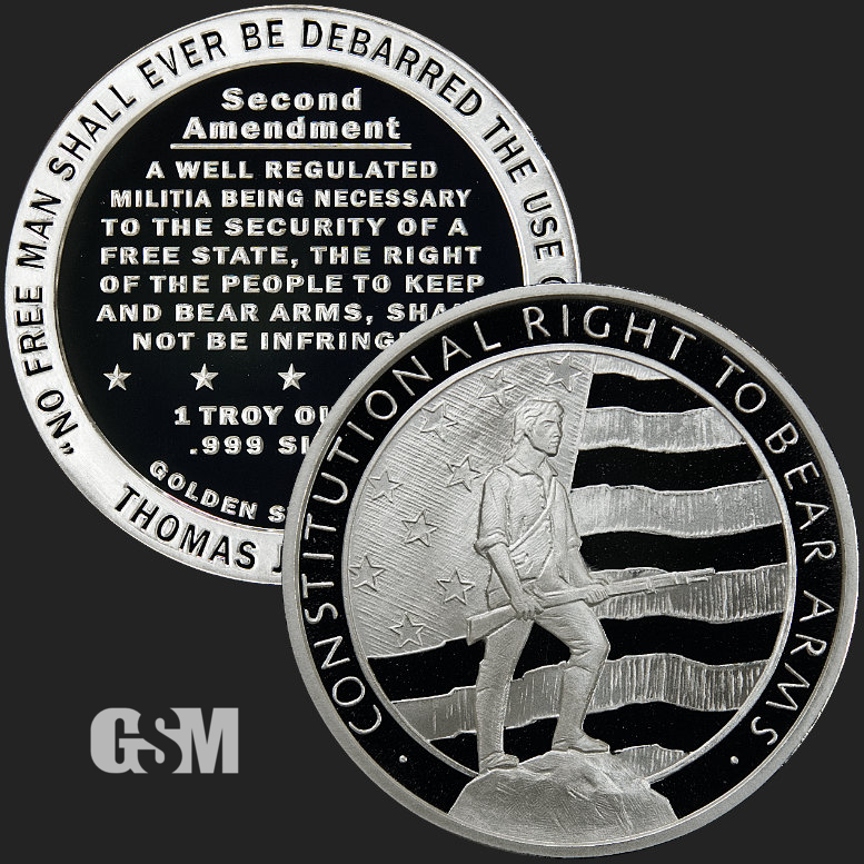 2nd Ammendment American Silver Eagle 1oz .999 Limited Edition Silver Dollar Coin