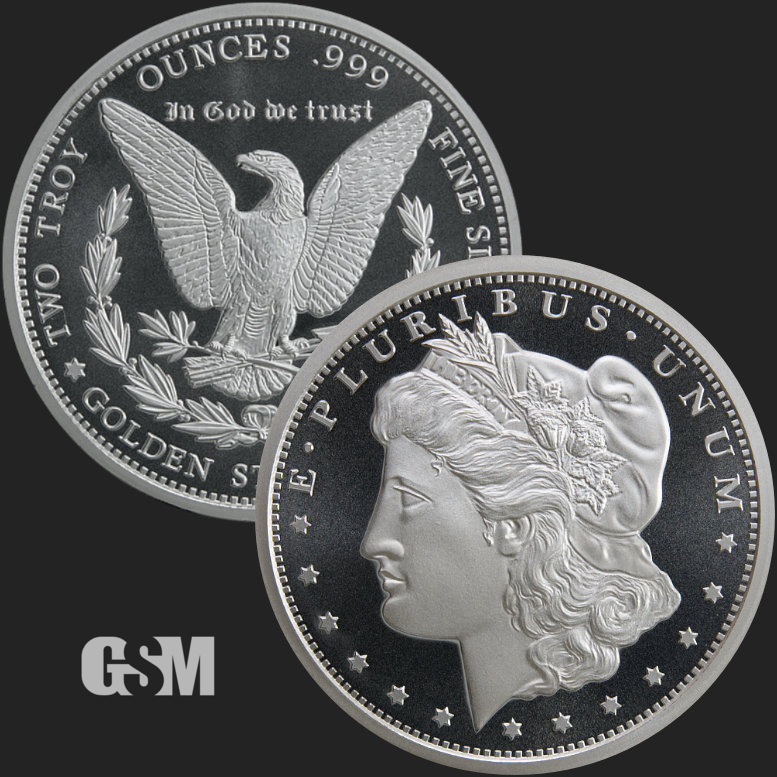 Morgan Dollar Design 1/2 Troy Oz .999 Fine Silver Round NEW MINT