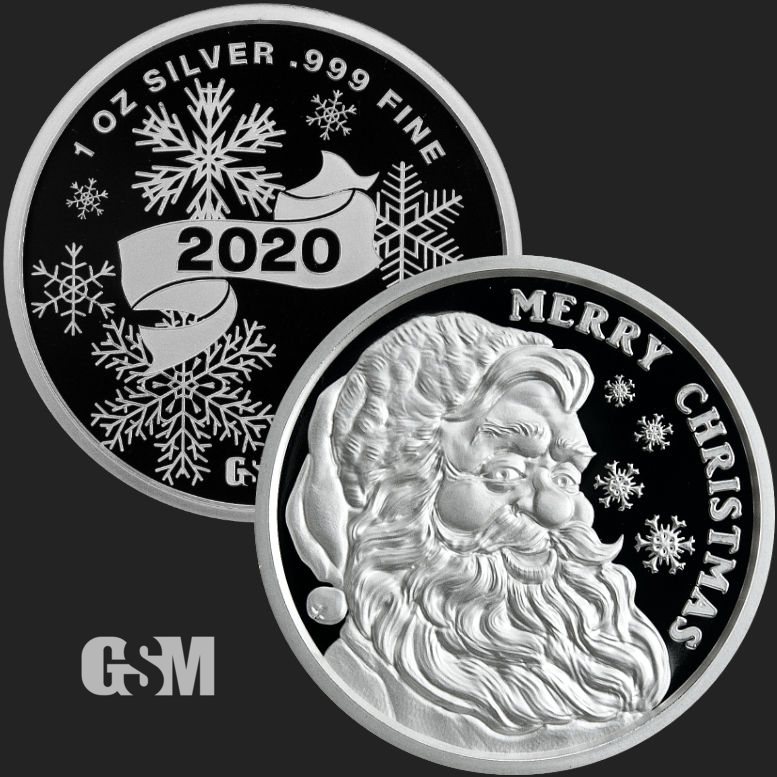 1 oz Fine .999 Copper Christmas For Santa Milk and Cookies w// Snowflake