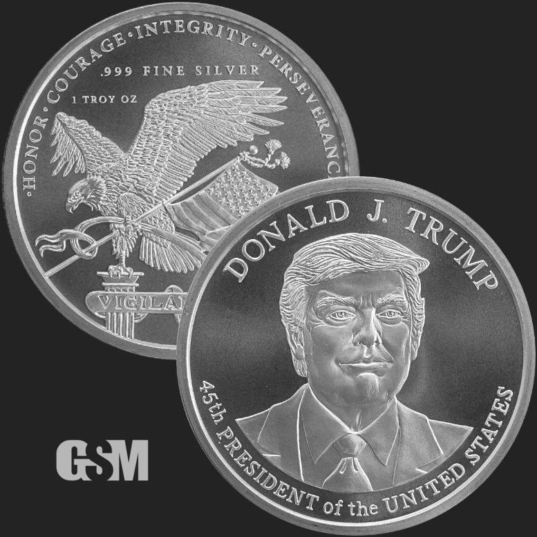 Silver Shield 1oz Vote Trump 2016 .999 Fine Silver Round  ** Donald Trump**