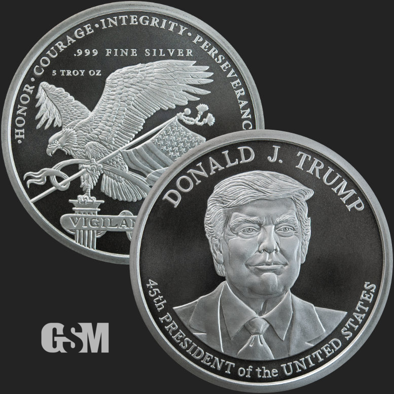 5 oz President Donald J. Trump BU Silver Round