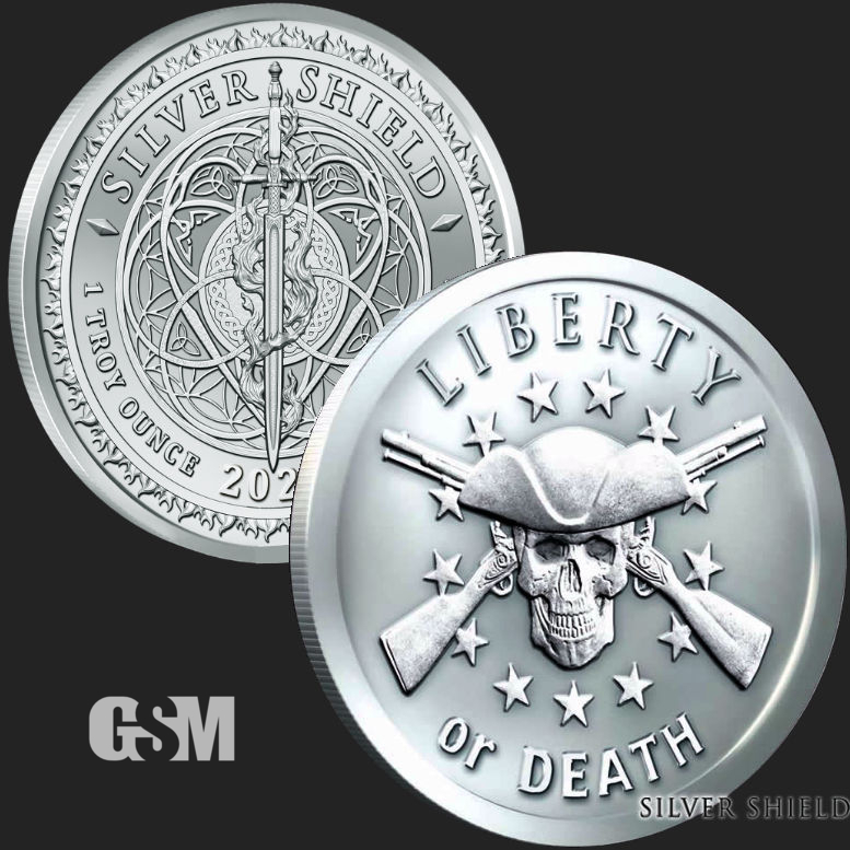 Proclaim Liberty Bullion Bar 1 oz Silver BU Airtite Capsule 