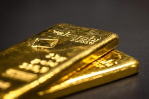 Gold Bars Dark Background