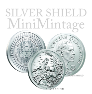 Copper Round  # 26   MINI MINTAGE   Silver Shield  2017 BLOOD FOR OIL  1 oz
