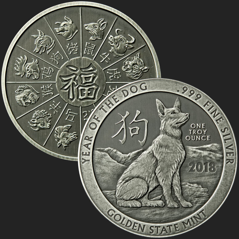 German Shepherd Dog Collectible Bar 1 Troy Oz .999 Fine Silver Rare Ingot Medal