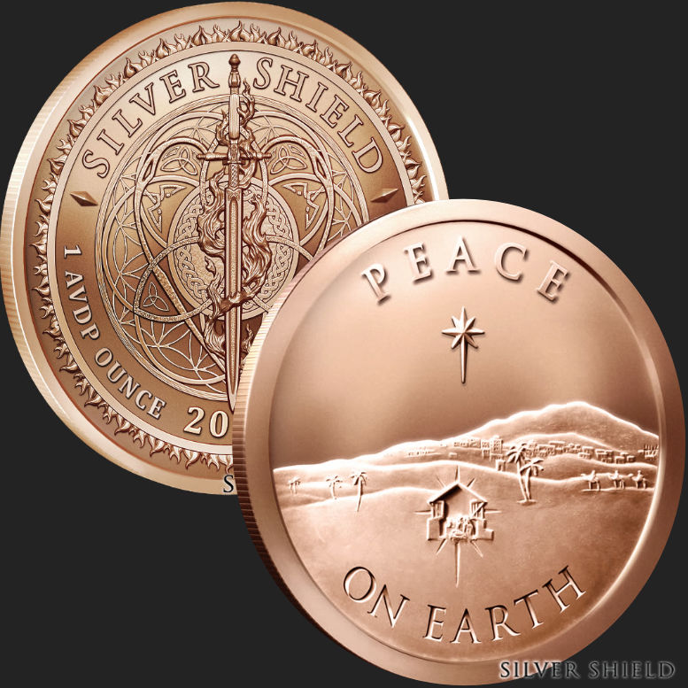 1 OZ .BU.COPPER ROUND GULF WAR 