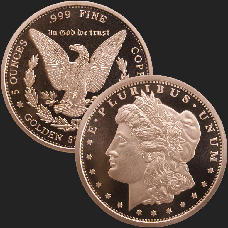 1/4oz each Lot of 200 Morgan Head Coins .999 Copper Bullion 