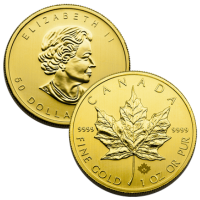 1 oz Canadian Gold Maple Leaf Coin (Random Year, Varied Condition)