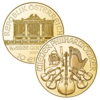 2025 1/10 oz Austrian Gold Philharmonic Coin BU