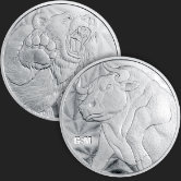 1/10 oz Bull & Bear Fractional Silver Round