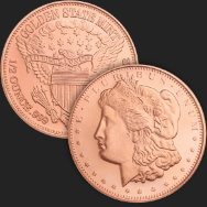 1/2 oz Morgan Copper Bullion Round .999 Fine