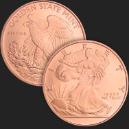 1/2 oz Walking Liberty Copper Bullion Round .999 Fine