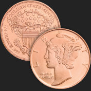 1/4 oz Mercury Copper Bullion Round .999 Fine