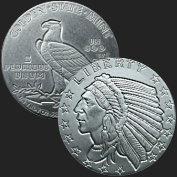 1/4 oz Incuse Indian Fractional Silver Round