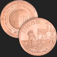1 oz Apollo 11 50th Anniversary Copper Golden State Mint 