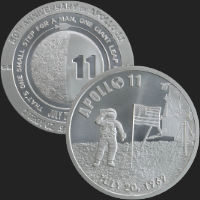 1 oz Apollo 11 50th Anniversary Silver Round 