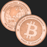 1 oz Bitcoin Copper Golden State Mint 