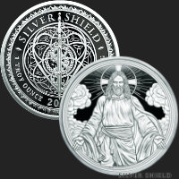 1 oz Christ is Coming Proof Silver Shield Proof MiniMintage Silver Round