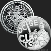 1 oz DOGE Cuts Proof Silver Shield MiniMintage Silver Round