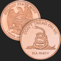 1 oz Don’t Tread On Me Copper Bullion Round .999 Fine