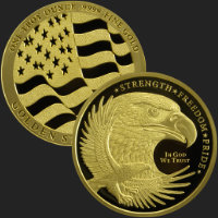 1 oz GSM Gold Eagle Bullion Round