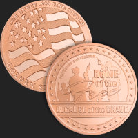 1 oz GSM Home of the Free Copper Round