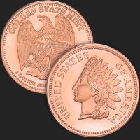 1 oz Indian Head Proof Copper Golden State Mint 