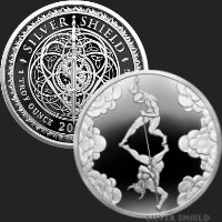 1 oz Inner Demon Proof Silver Shield MiniMintage Silver Round