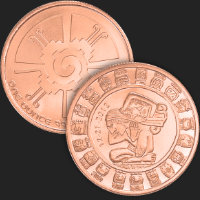 1 oz Mayan Calendar Copper Golden State Mint 