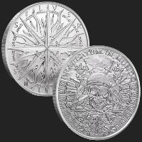 Details about   1oz Pieces of Eight BU Silver Shield Skull Pirate Plunder Divisible 1/8th's 