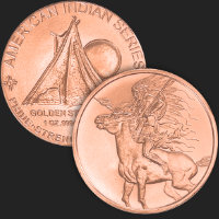 1 oz Red Horse Copper Round