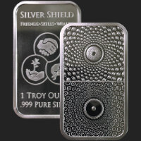 1 oz Silver Bar Duality Golden State Mint 