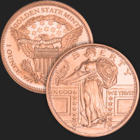 1 oz Standing Liberty Copper Round