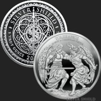 1 oz Tolerance Proof Silver Shield MiniMintage Silver Round