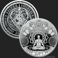 1 oz Universal Mind Proof Silver Shield MiniMintage Silver Round