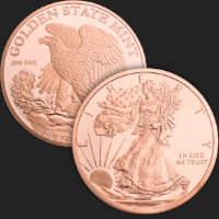 1 oz Walking Liberty Copper Golden State Mint  01