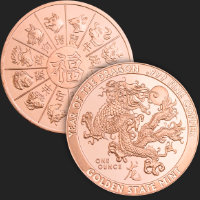 1 oz Year of the Dragon Copper Round