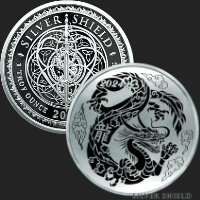 1 oz Year of the Dragon V2 Proof Silver Shield Proof MiniMintage Silver Round