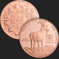 1 oz Year of the Goat Copper Round