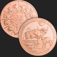 1 oz Year of the Ox Copper Round
