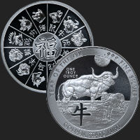 1 oz Year of the Ox Silver Round