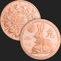 1 oz Year of the Rabbit Copper Round