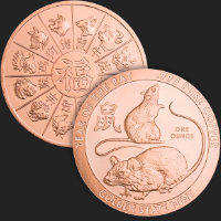 1 oz Year of the Rat Copper Round
