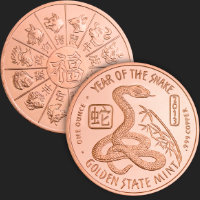 1 oz Year of the Snake Copper Round