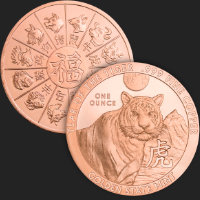1 oz Year of the Tiger Copper Round
