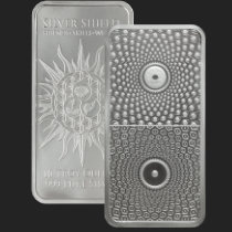 10 oz Duality Bar Silver Shield Golden State Mint 210