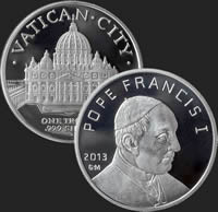 1 oz Pope Francis Silver Round