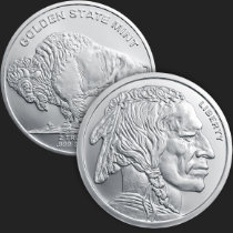 Beautiful Indian Liberty Front Obverse of 2 oz .999 Silver Coin